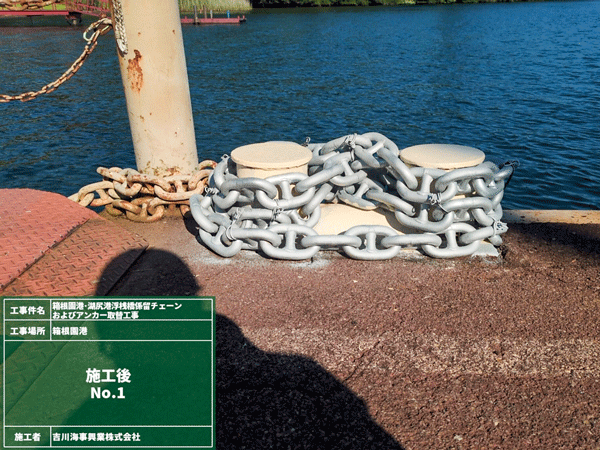 箱根園港・湖尻港桟橋係留アンカーおよびアンカー取替工事画像1